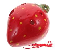 AKOOSY Ocarina Céramique Forme Fraise Portable Instrument à Vent Débutant Ergonomique Garçon Fille