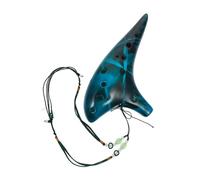 AKOOSY Ocarina Traditionnel Dolomite Bleu Instrument de Musique Simple à Apprendre pour Débutants avec Tutoriel et Accessoires Inclus