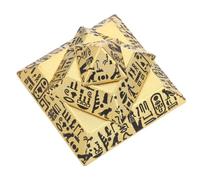 AKOOSY Ornement Pyramide Égyptienne Miniature Résine Sculpture de Bureau Portable Décoration Maison et Bureau Statue de Pyramide Antique Dorée Modèle Collectible Compact