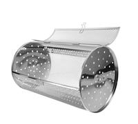 AKOOSY Panier Rôtissoire Rotatif Acier Inoxydable pour Four Et Barbecue Cage Grillade pour Viandes Frites Et Fruits De Mer Accessoire Pratique Et Réutilisable