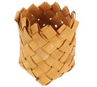 AKOOSY Panier Tressé à Couverts Petit Panier de Rangement en Bois Tissé pour Ustensiles de Table Porte-Ustensiles Multifonction Léger et Compact Cuisine Bureau et Pique-Niques