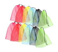 AKOOSY Paquet à Cordon pour Rangement Facile Lot de 12 en Filet de Nylon Multi-fonctionnels Cordon de Serrage Petits Paquet Légers de Vêtements et Équipements de Sport