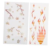 AKOOSY Patchs Autocollants pour Manche de Guitare Folk, 2 Feuilles Adhésives pour Guitare Électrique, Décorations Flamme et Feuille d'Érable, Accessoires Musique