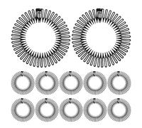 AKOOSY Peignes Bandeaux Élastiques Noirs 12 Pièces, Peigne Circulaire en Plastique Souple pour Coiffure, Bandeaux Flexibles pour Cheveux Longs et Courts, Accessoires Coiffure