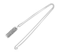 AKOOSY Pendentif Creux En Métal Avec Gravure Six Paroles De Vérité, Collier Unisexe Porte-souvenirs Spirituel, Bijou Résistant Pour Voyages Et Usage Quotidien