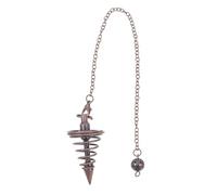 AKOOSY Pendentif en Métal Creux Conique Spiralé, Accessoire Bijou Divinatoire Léger et Robuste, Pendentif Décoratif Vintage Chaîne, pour Radiesthésie et Reiki Féminin