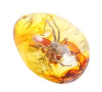 AKOOSY Pendentif en Résine Ambre Spécimen D'insecte Jaune, Design Créatif et Léger, pour Garçon et Filles et Décoration Originale Style Aléatoire