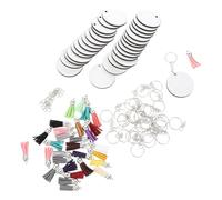 AKOOSY Pendentifs Clés Vierges à Sublimation en Vrac 10 100G Panneaux MDF pour Transfert Thermique Porte-Clés DIY Légers Ornements Personnalisables pour Travaux Manuels