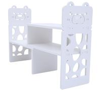 AKOOSY Petite Bibliothèque de Table Blanche en PVC pour Bureau et Rangement | Étagère de Bureau Compacte, Organise Dossiers, Courriers et Classeurs, Usage Desktop, Décoration Maison