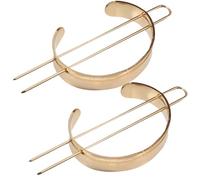 AKOOSY Pince à Cheveux en Métal Doré 2pcs pour Chignon Élégant Manchette Semi-circulaire Confortable et Fixation Douce pour Mariage et Fêtes