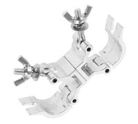 AKOOSY Pince de Serrage Aluminium Alliage Croix pour Tubes Crochet pour Éclairage Scène Montage Robuste et Orientable Convient pour Structures Truss et Supports Dj Argenté Double Clip de