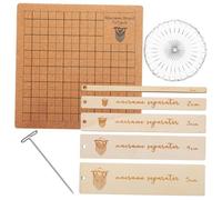 AKOOSY Planche Macramé Liège avec Grille Claire Kit Complet avec Épingles T et Règle Surface Lisse pour Blocage Au Crochet et