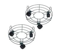 AKOOSY Plateau De Support pour Grand Pot De Fleur avec roulettes Pivotantes Sturdy Métal Olive Vert pour Pots De Plantes Déplaçables Intérieur Et Extérieur