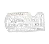 AKOOSY Pochoir de Composition Musicale Transparent Règle Double Échelle pour Dessin Précis de Portées et Notation Outil pour Compositeurs