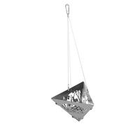 AKOOSY Poêle Suspendu pour Feu De Camp Plateforme Acier Inoxydable Poêle pour Barbecue Extérieur