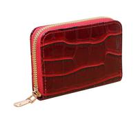 AKOOSY Porte-Cartes De Crédit Multifonctionnel Accordéon en PU Rouge, Porte-Monnaie Compact Femme, Organisateur Cartes Voyage, Intérieur Multi-Slot Pratique, Petit Accessoire Femme