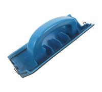 AKOOSY Porte Papier Abrasif pour Angles Intérieurs de Cloison Sèche Bleu | Pince Double, Plastique et Métal, Contrôle Précis, pour Lissage Plafond et Mur, Usage Pro ou Bricolage