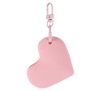 AKOOSY Porte-rouge à Lèvres en Silicone Porte-clés, Cœur, Rose, pour Rouge à Lèvres et Gloss, Protection Souple, pour Fêtes et Matins Pressés