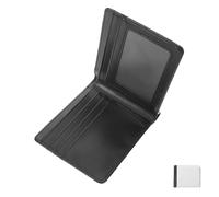 AKOOSY Portefeuille Vierge à Transfert Thermique Porte-Cartes Fin PU avec Fenêtre Identité et Emplacements pour Billets Adapté pour Créations Personnalisées