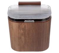 AKOOSY Poubelle Murale à Couvercle Abattant Grand Format Bac à Déchets Adhésif pour Cuisine Rangement Gain de Place Seau Compost avec Couvercle Installation Sans Perçage pour Placards et