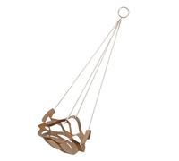 AKOOSY pour Plante Cuir PU avec Corde et Boucle Support Multi pour Pots de Fleurs Suspendus Jardinière Suspendue Décorative pour Intérieur et Extérieur Grand Modèle Jaune