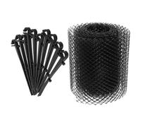 AKOOSY Protection de Gouttière Treillis Plastique en Polypropylène Noir Anti-obstruction pour Éviter les Feuilles et Débris pour Chéneaux et Canalisations