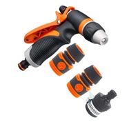 AKOOSY Pulvérisateur de Jardin Portatif Haute Pression Pistolet Arrosage Multifonction pour Jardinage Lavage Voiture et Animaux Kit Complet avec Raccords Plastique Gris