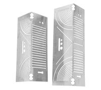 AKOOSY Règle à Arc Outil de Marquage D'angle Pliable en Acier Inoxydable 2pcs Design Ergonomique pour Dessin D'arcs pour Professionnels et Amateurs de Bricolage