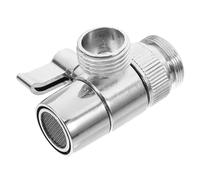 AKOOSY Répartiteur de tuyau de machine à laver 1 In 2 Out en cuivre avec vanne de dérivation, installation facile pour lave-vaisselle portable et machine à laver, usage salle de bain