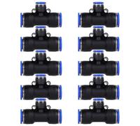 AKOOSY Répartiteur de Tuyau d'eau 10 Pièces Noir Pom Acier Inoxydable Pbt