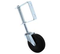 AKOOSY Roue de Support de Portail Robuste en Acier et Caoutchouc, Roue Auxiliaire Stable et Solide pour Clôture Extérieure, Support Silencieux et Résistant