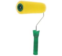 AKOOSY Rouleau à Peinture en Éponge Jaune avec Manche Ergonomique pour Peinture Murale, Application Polyvalente, Outil Pratique pour Décoration Intérieure et Extérieure