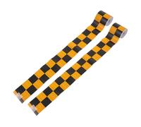 AKOOSY Ruban Réfléchissant Adhésif Noir et Jaune 5 Cm X 3 M, Autocollant de Sécurité Nocturne pour Remorque et Camion, Bande Imperméable Résistante aux Rayures Intempéries, Lot