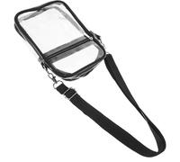 AKOOSY Sac Bandoulière Transparent Femme Mini Sac à Épaule Léger Capacité Spacieuse Design Clair Mode Noir