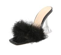 AKOOSY Sandales à Talons Compensés pour Femme Escarpins à Bout Ouvert avec Tige PVC Chaussures Hautes Confortables Et Durables