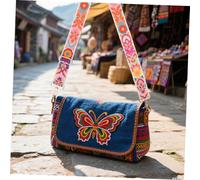AKOOSY Sangle Sac Brodée Fleur Vintage Réglable Bandoulière Unique Épaule et Croisée pour Ukulélé Banjo Ceinture Portefeuille Intégrée Multifonction pour Musiciens Créatifs