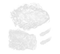 AKOOSY Santa Claus Costume Set avec Perruque Blanche Barbe et Sourcils Longs pour Cosplay Fête et Halloween Accessoires de Déguisement Adulte