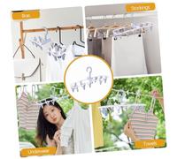 AKOOSY Séchoir Pliable Vent avec Pinces Robustes Porte Linge Suspendu pour sous Vêtements Chaussettes et Rack de Séchage Pratique et Compact Bleu