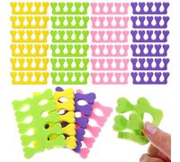 AKOOSY Séparateurs D'orteils Effet Coussinet Confortable 100 Paires en Éponge Portable pour Pédicure Professionnelle pour L'application de Vernis à Ongles
