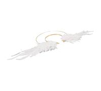 AKOOSY Serre-tête Ange Plume Léger pour Femme Diadème Couronne Divine avec Ailes Accessoire Costume pour Fête Mariage et Carnaval