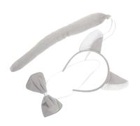 AKOOSY Set Costume Loup Garçon Fille Avec Serre-tête Oreilles Noeud Et Queue Léger Et Confortable Pour Cosplay Anniversaire Et Fêtes