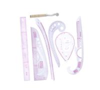 AKOOSY Set de Règles de Couture Transparentes Quadrillées pour Dessin Coupe et Création de Vêtements Outils pour Patronnage et Design Textile