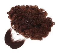 AKOOSY Set Déguisement Afro et Moustache Fausse pour Fête Perruque Artificielle Marron et Barbe Pirate Accessoires Costume Unisexe Réutilisable et Confortable