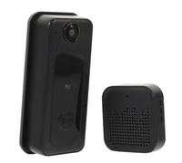 AKOOSY Sonnette Vidéo Wifi Intelligente avec Caméra, de Bruit et Mode Jour et Nuit, Batterie 1000mah, pour Maison et Bureau en Plastique Noir