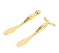 AKOOSY Spatule maquillage 2pcs bâtonnet oculaire alliage de zinc compact pour eye care femmes cuillère à masque facial