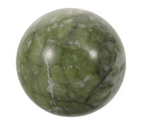 AKOOSY Sphère en Pierre Naturelle, Boule de Cristal Jade Poli, Décor de Table, Sphère Verte, Énergie Apaisante et Amulette, pour Maison et Bureau