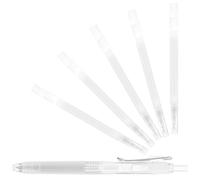 AKOOSY Stylo Couture Blanc avec Technologie Avancée de Disparition Thermique, Pointe Moyenne 0,8 Mm, Compatible Textiles et Vêtements, Réduit les Dommages, 6 Recharges pour Quilting