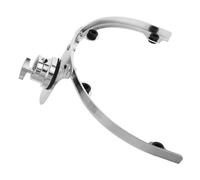 AKOOSY Support de Batterie Tom en Métal Argenté avec Base à Vis Sécurisée pour Percussion, Dimensions 32x19x2,6 Cm, pour Répétitions et Concerts