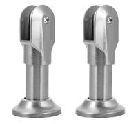 AKOOSY Support de Cloison en Acier Inoxydable Argenté, 2 Pièces et Facile à Nettoyer Forte Capacité de Charge de Toilettes Publiques pour Sanitaires Publics