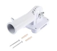 AKOOSY Support de Mât de Drapeau Mural Réglable en Métal, Base Inclinée Pratique pour Extérieur, Accessoire de Fixation Robuste pour Hampe, pour Décoration de Jardin et Terrasse